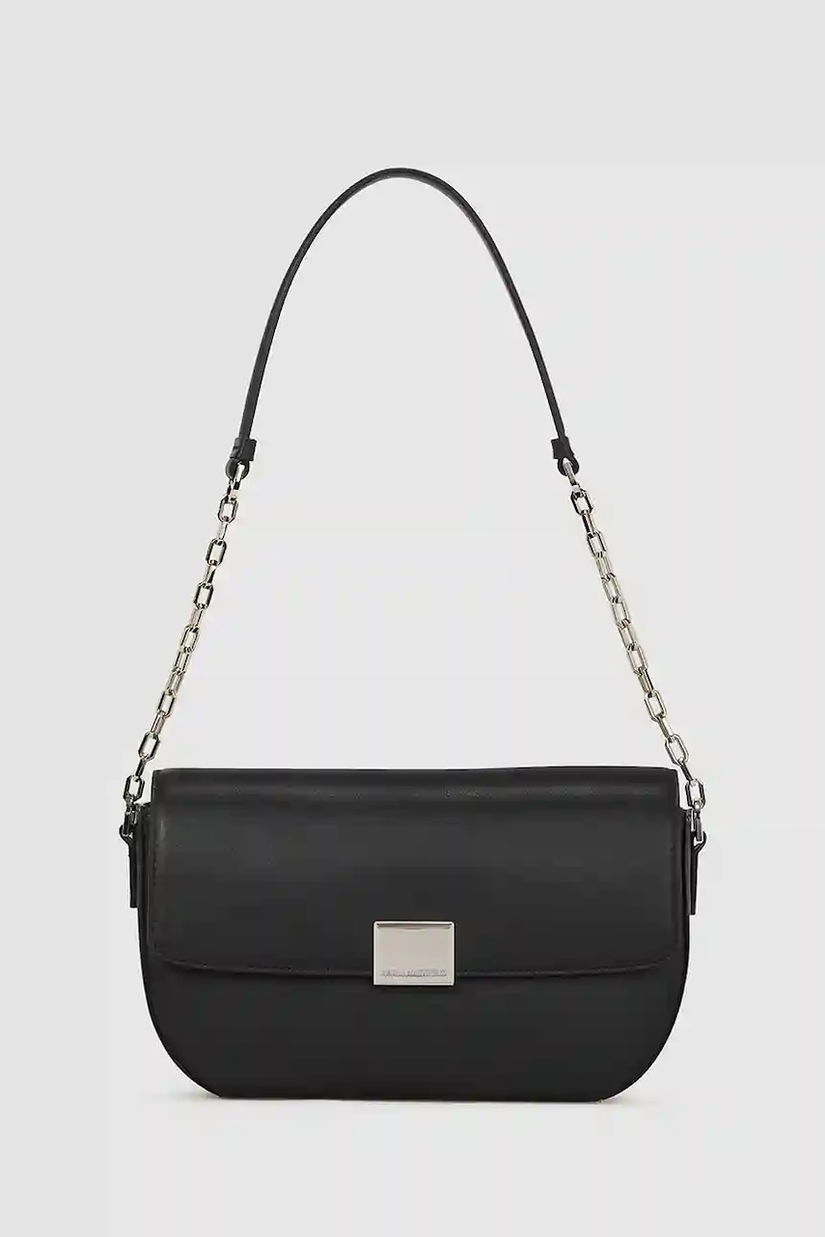 Karl Lagerfeld poșetă de piele culoarea negru, A4W30262