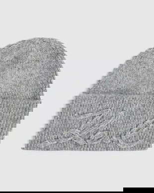 Karl Lagerfeld căciulă din amestec de lână culoarea gri, A4W33009