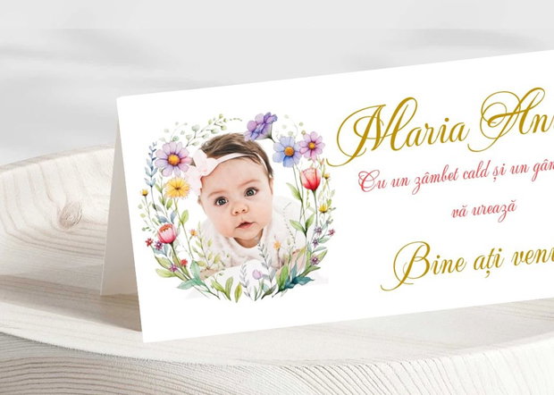 Plicuri bani botez fetițe- cu poză