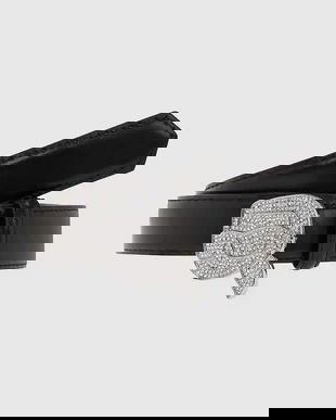 Karl Lagerfeld curea de piele culoarea negru, A4W33046