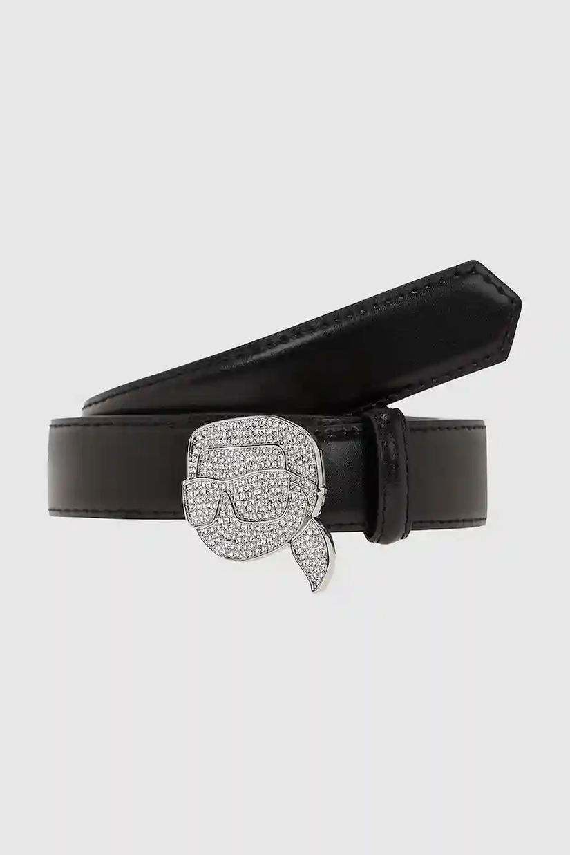 Karl Lagerfeld curea de piele culoarea negru, A4W33046