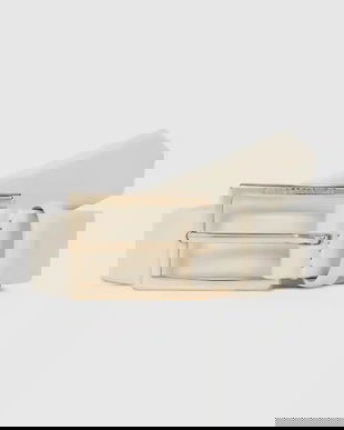 Karl Lagerfeld curea de piele culoarea bej, A4W33132