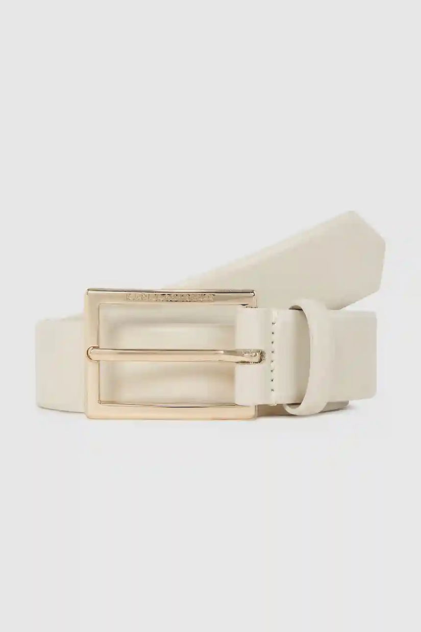 Karl Lagerfeld curea de piele culoarea bej, A4W33132