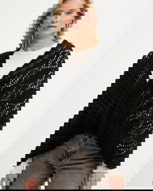 Answear.LAB coș de fum din lână culoarea negru, neted