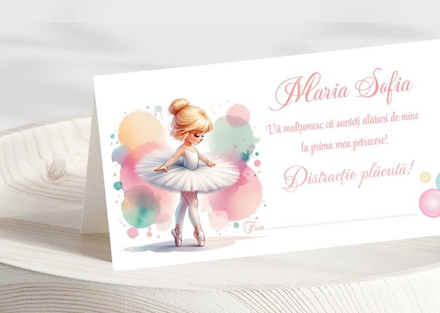 Plicuri bani botez fetițe Micuța balerină