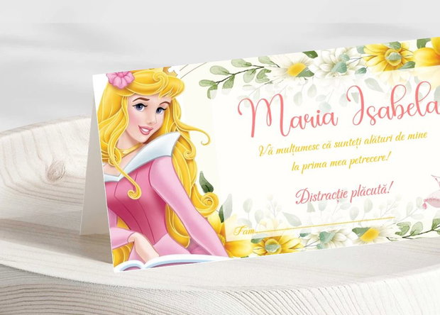 Plicuri bani botez fetițe Frumoasa adormită