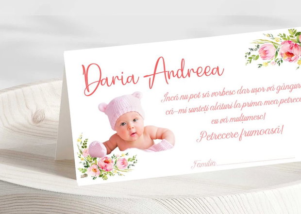 Plicuri bani botez fetițe cu fotografie