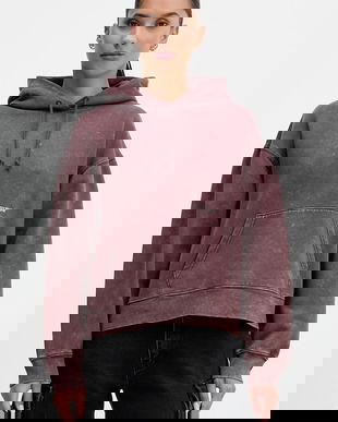 Tommy Jeans bluză culoarea maro, cu glugă, uni, DW0DW21609