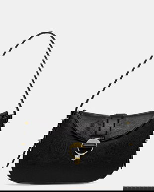 Barbour poșetă de piele culoarea negru, LBA0493