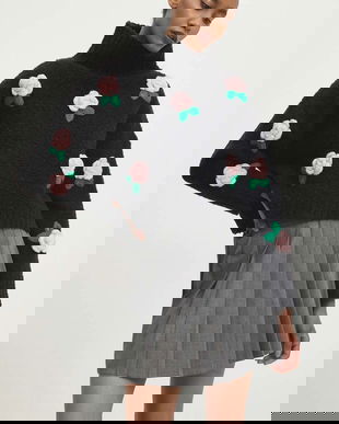 Answear.LAB pulover din amestec de lână culoarea negru, light, cu turtleneck