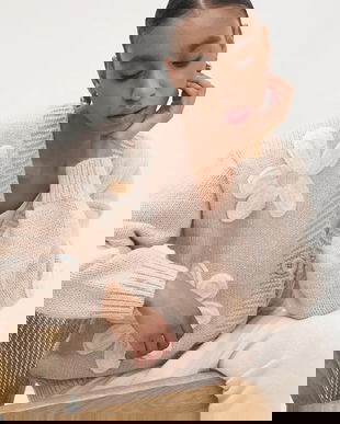 Answear.LAB cardigan din amestec de lână culoarea bej