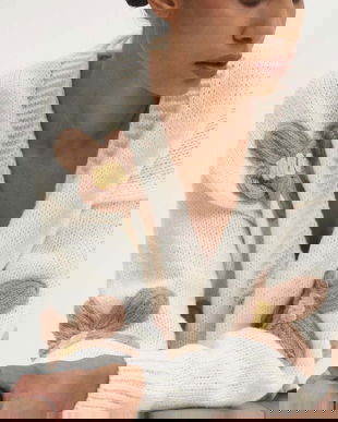 Answear.LAB cardigan din amestec de lână culoarea bej