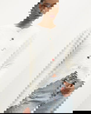 Answear.LAB pulover de lana culoarea alb, light