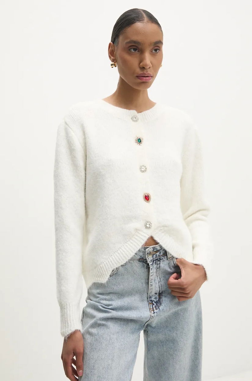 Answear.LAB pulover de lana culoarea alb, light