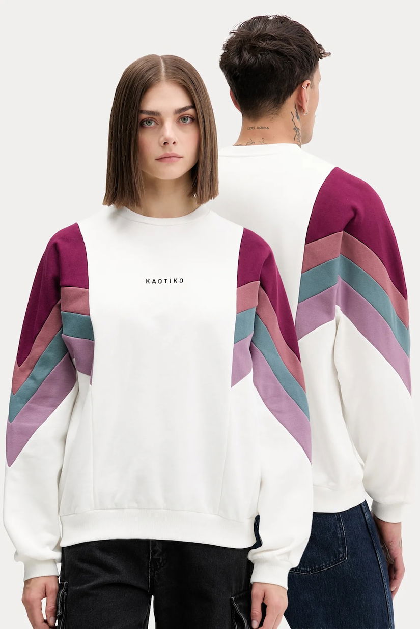 Kaotiko bluză culoarea bej, cu imprimeu, AR005-02-M002