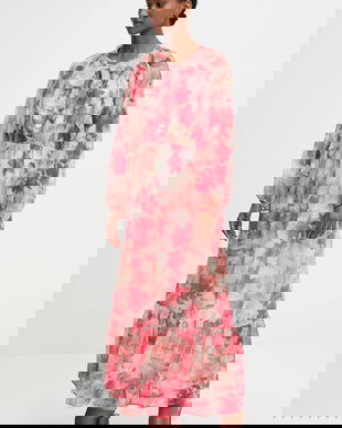 Answear.LAB rochie culoarea rosu, maxi, evazati