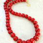 Colier coral rosu