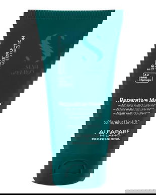 Masca de Reconstructie Par Deteriorat de la Mediu la Gros - Alfaparf Milano Semi Di Lino Reconstruction Reparative Mask A - Z Bond Complex, 50 ml