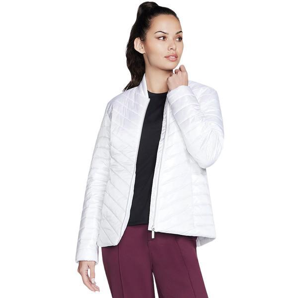 Geaca femei Skechers Goshield Shine Jacket JA150-WHT, XL, Alb