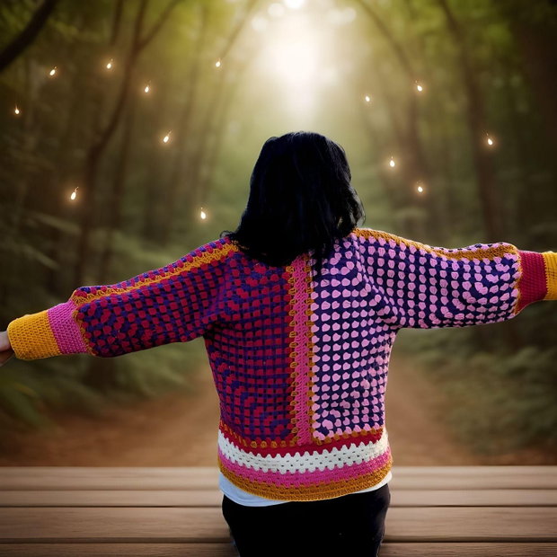 ColorBloom Cardigan