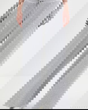 Juicy Couture pantaloni de trening din velur culoarea gri, melanj, JCBBJ225803