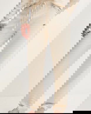 BOSS pantaloni de trening culoarea bej, uni, 50535877