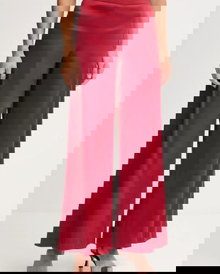 Pedro del Hierro pantaloni culoarea bordo, lat, high waist, 7602521