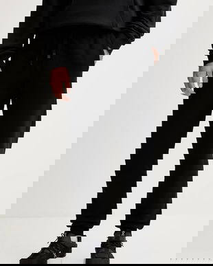 Rossignol pantaloni de trening din bumbac culoarea negru, uni, RLOMP12