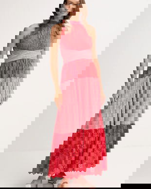 Pedro del Hierro rochie din bumbac culoarea roșu, maxi, evazați, 3819838