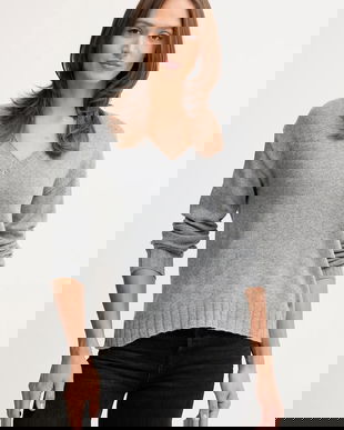 Pepe Jeans pulover din amestec de lână culoarea gri, light, PL7000001