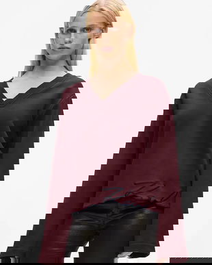 Karl Lagerfeld hanorac de bumbac culoarea bordo, cu imprimeu, A4W20040