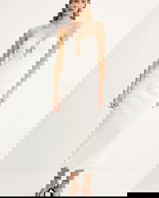 Bardot rochie culoarea bej, mini, drept, 59946DB