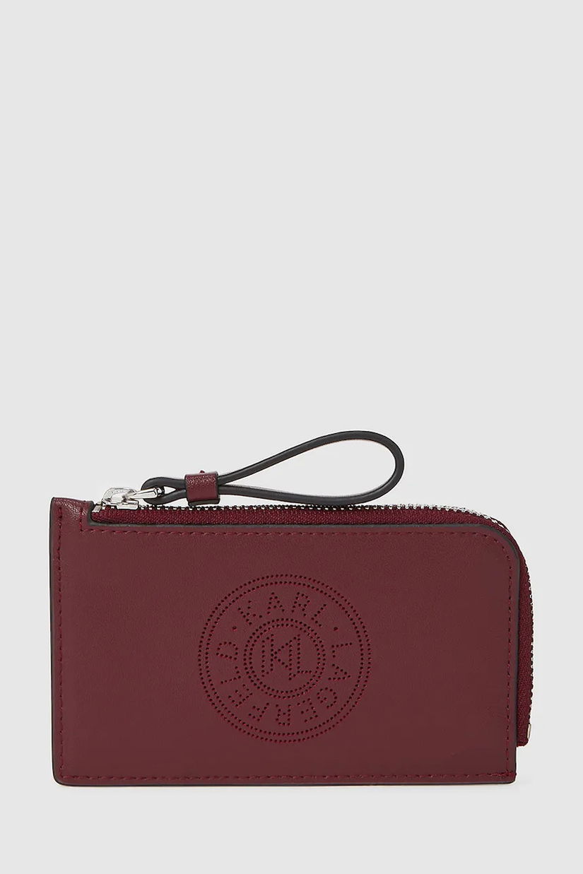 Karl Lagerfeld portofel de piele culoarea bordo, A4W32024