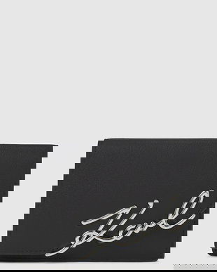 Karl Lagerfeld portofel de piele culoarea negru, A4W32018