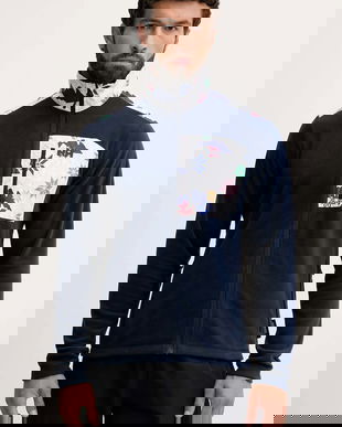 Helly Hansen hanorac Daybreaker culoarea bleumarin, cu imprimeu