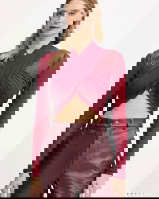 Bardot body culoarea bordo, uni, 60050TB