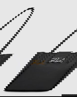 Karl Lagerfeld poșetă de piele culoarea negru, A4W30066