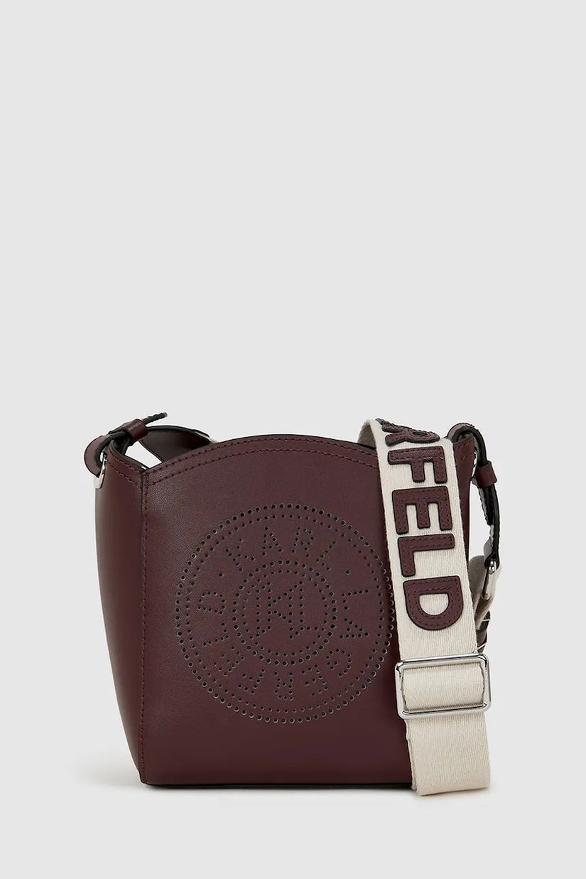 Karl Lagerfeld poșetă de piele culoarea bordo, A4W30067