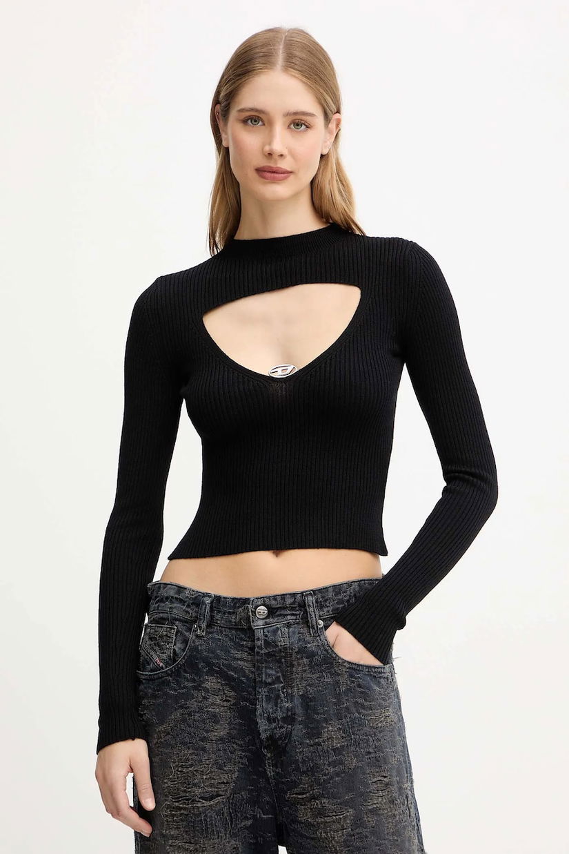 Diesel pulover de lână M-OLINA culoarea negru, light, cu turtleneck, A18904.0PLBF