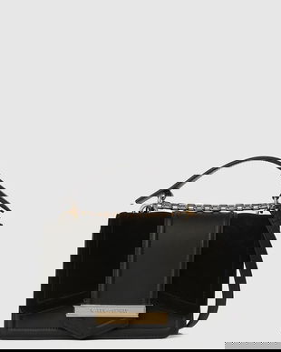 Karl Lagerfeld poșetă de piele culoarea negru, A4W30278