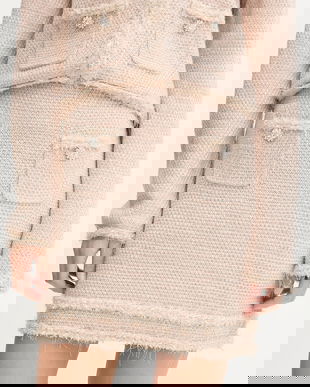 Blugirl Blumarine fustă culoarea bej, mini, evazați, RF5154.MA950