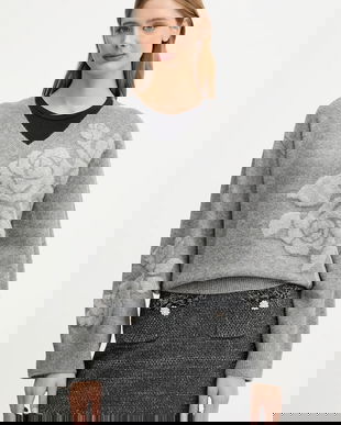 Blugirl Blumarine pulover din amestec de lână culoarea gri, călduros, RF5155.MA870