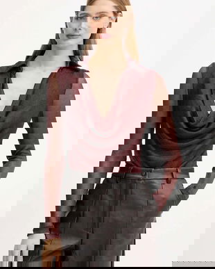 Bardot body culoarea bordo, uni, 59561TB1