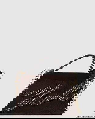 Karl Lagerfeld poșetă de piele culoarea bordo, A4W30033