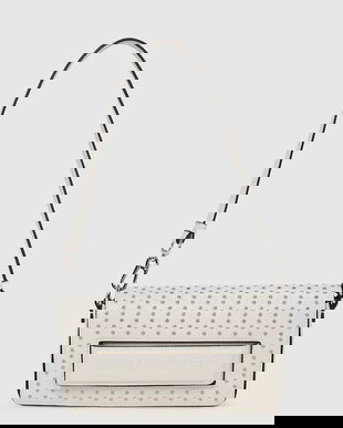 Karl Lagerfeld poșetă de piele culoarea bej, A4W30083