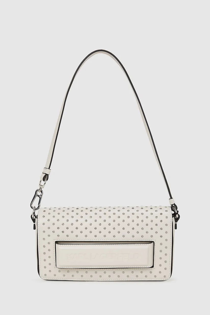 Karl Lagerfeld poșetă de piele culoarea bej, A4W30083