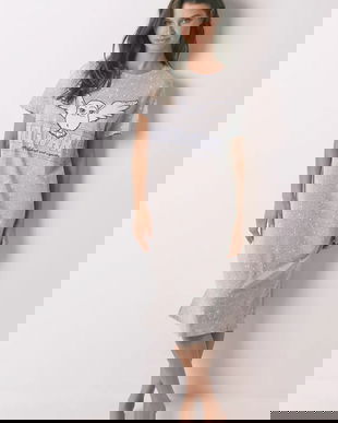 women'secret pijama culoarea gri, bumbac, 4442110