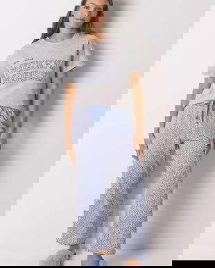 women'secret pijamale de bumbac culoarea gri, bumbac, 3132143