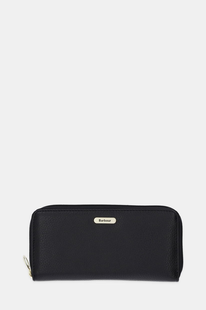 Barbour portofel de piele culoarea negru, LLG0038