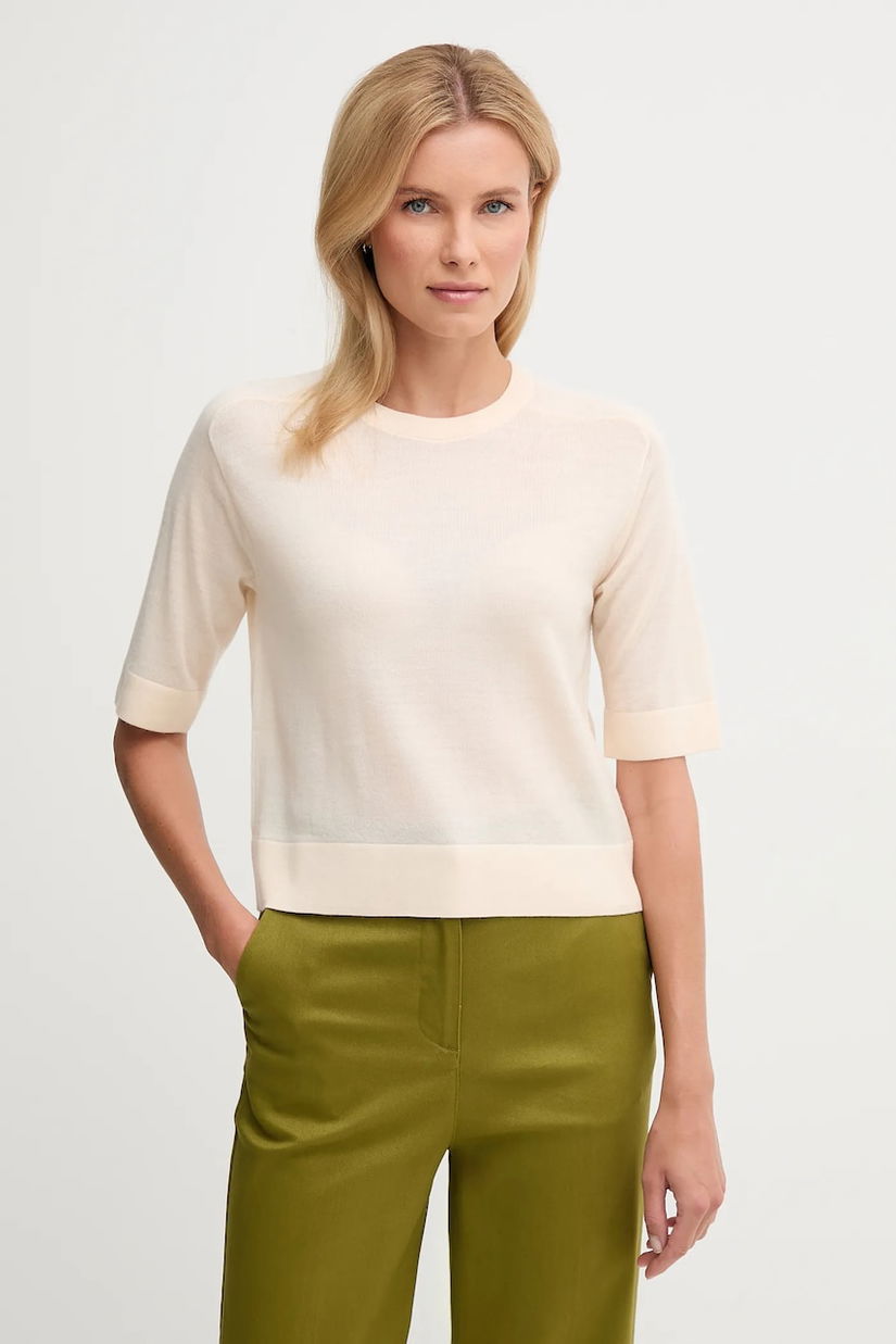 United Colors of Benetton pulover de lână culoarea bej, light, 11AHD10E6
